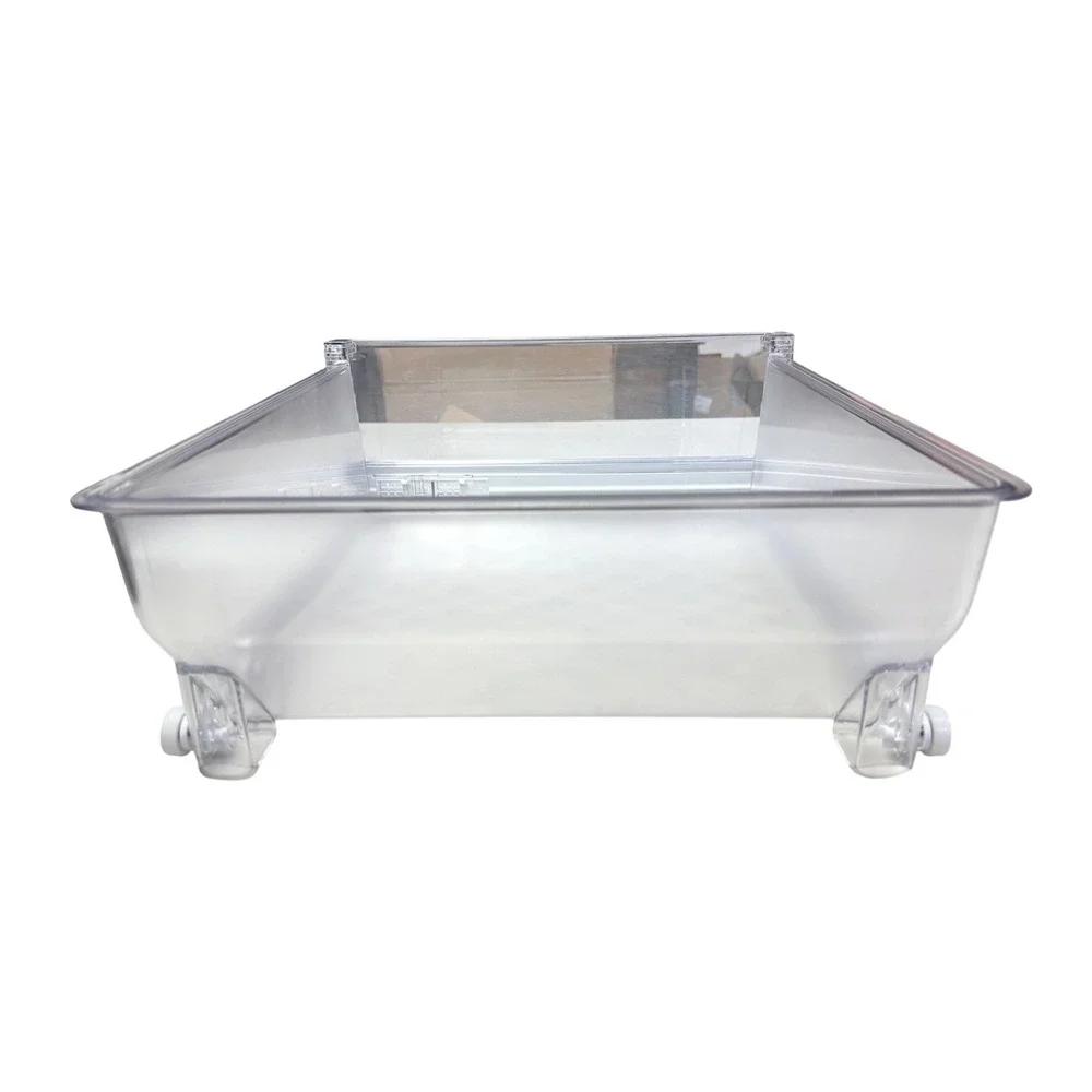 Clear Refrigerator‎ Crisper Drawer Bin with Humidity Slider Rollers Replacement
